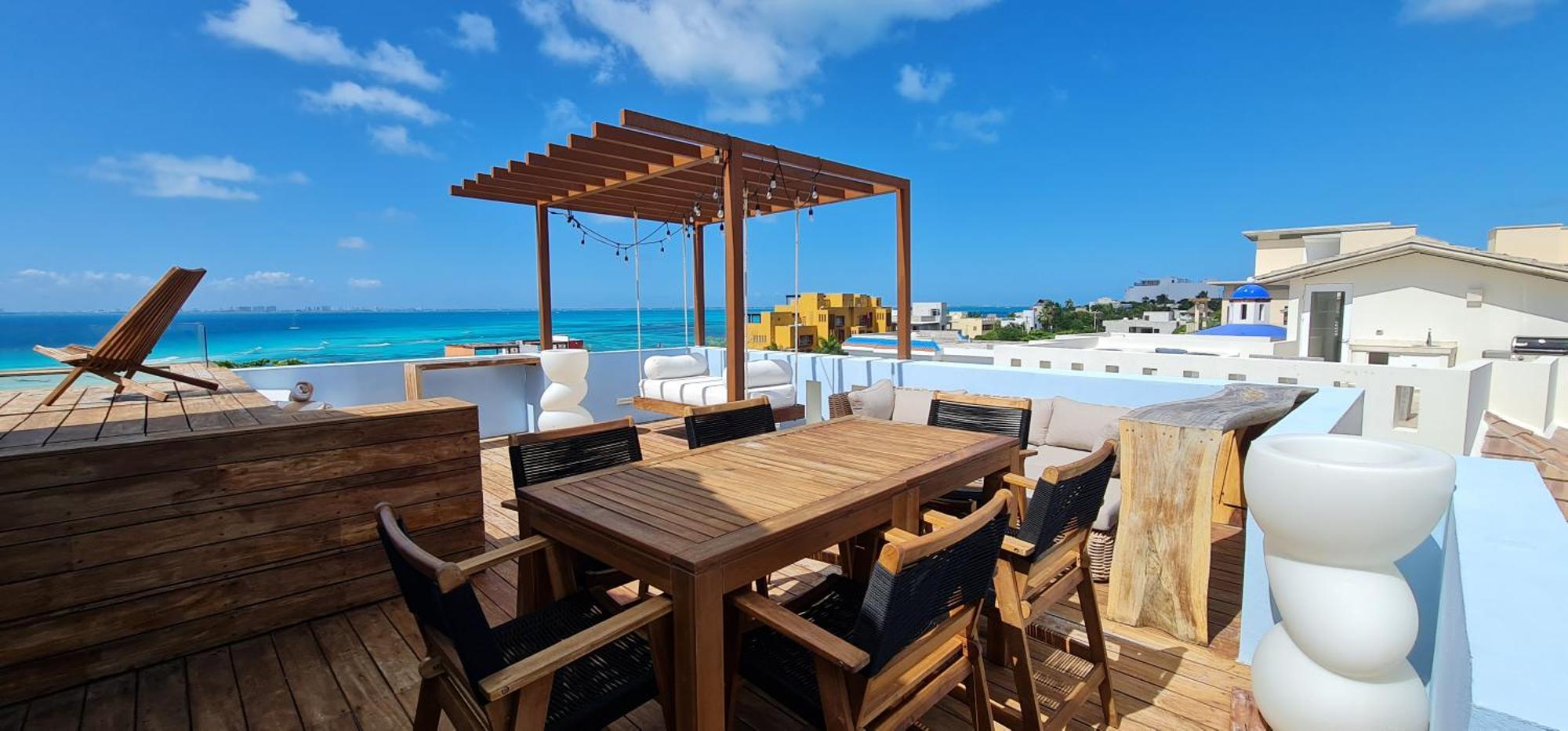 Casa Reyes Stunning Rooftop Oceanview Исла-Мухерес Экстерьер фото